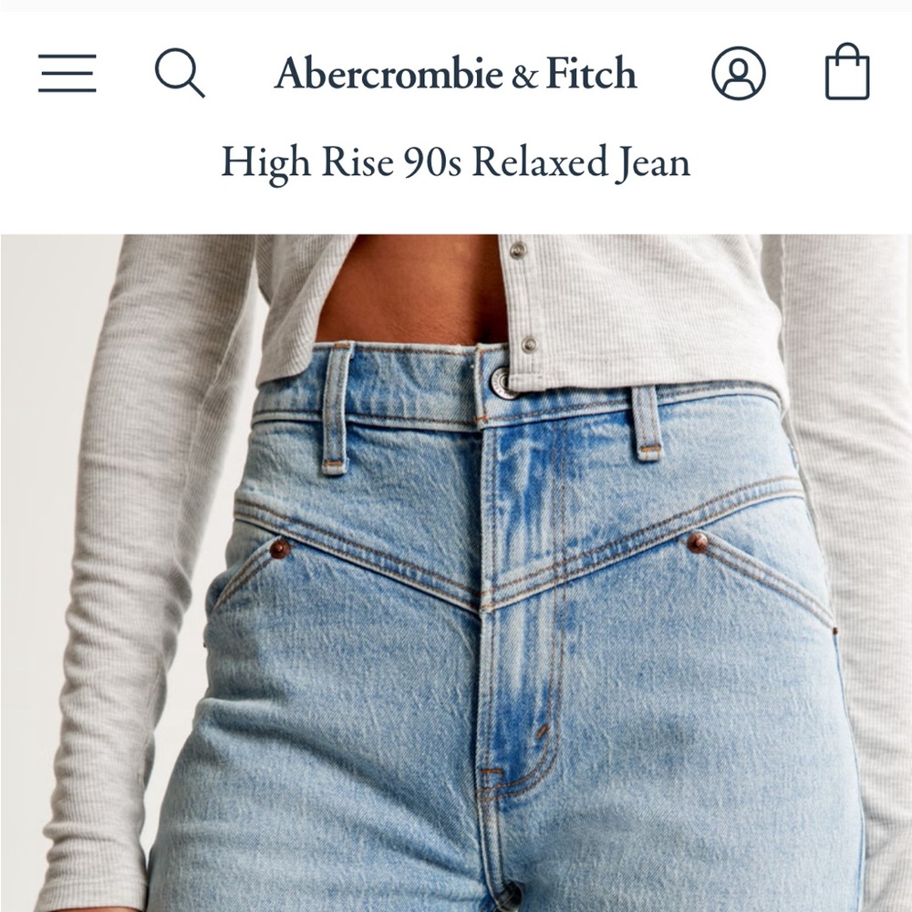 Abercrombie & Fitch 	
Women's
High Rise 90s Relaxed Jeans
